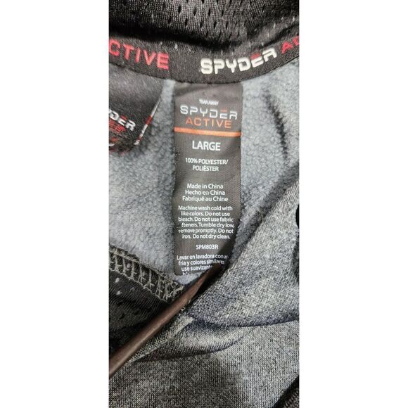 Spyder Active Men's Lightweight Grey Hooded Pullover Large - Picture 7 of 8